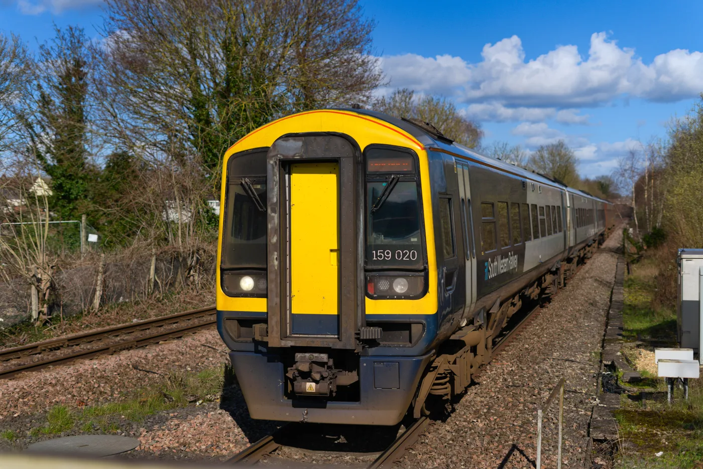 A Salisbury train arriving at Andover station, platform 1