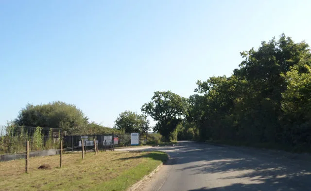 A site entrance off Bunny Lane, near Timsbury, in 2017. Casbrook recycling centre is on the same lane; the photo is not of the closure.