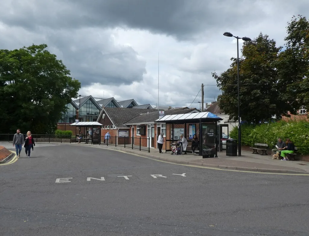 Romsey bus station, the site of the planned new community building, pictured in 2022